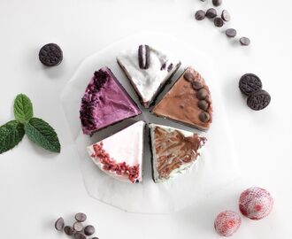 Färgglad Cheesecake - fem unika smaker