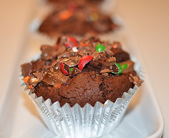 Muffins med nonstop choklad