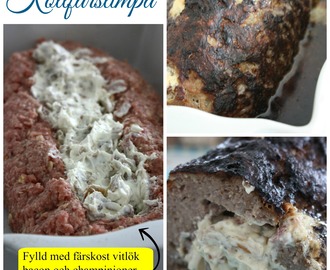 Färskostfylld köttfärslimpa