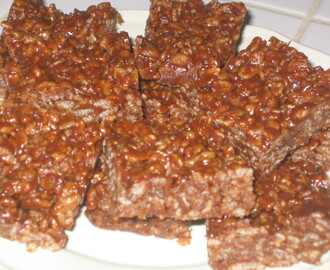 Peanut Butter and Chocolate Rice Krispie Treats