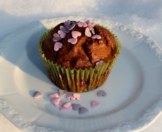 Muffins med jordnötssmör och choklad