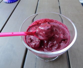 Frozen blueberry yoghurt