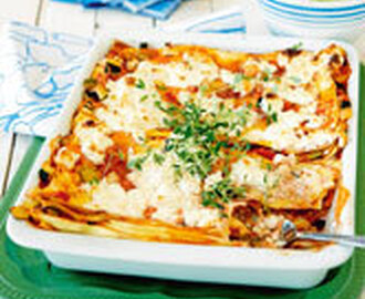 Grön lasagne med fetaost