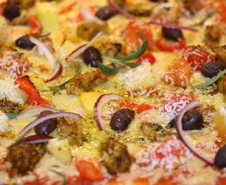 Glutenfri vegetarisk pizza