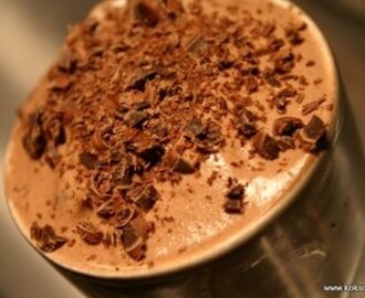 Mimmis chokladmousse med mörkt rippel