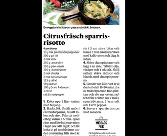 Citros och sparris risotto