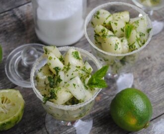 Melonsallad med mynta och lime