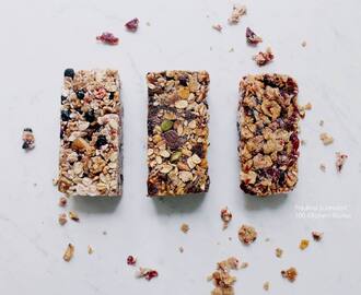 Homemade Sugar Free Granola and Cereal Bars - 3 Different Kinds