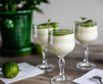 Mojitodessert! Vit Chokladmousse & Avokadomousse med  Myntasås