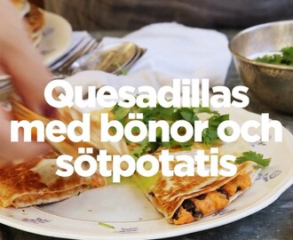 KIT Mat on Instagram: “Quesadillas är både lättlagat och vansinnigt gott. Vi fyller med kryddig röra med sötpotatis och svarta bönor – och så givetvis ost då.⠀ ⠀…”