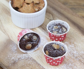 Chocolate Gingerbread Brownie Muffins, Sugar-free and Gluten-free