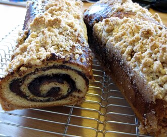 Babka med sjokolade.