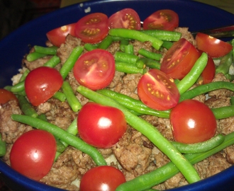 Bulgur med köttfärs och tsatziki