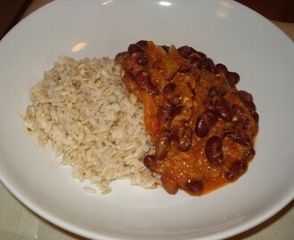 Kidneybönor och ris (Rajma Chawal)