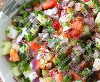 Cucumber, Onion, and Tomato Salad!