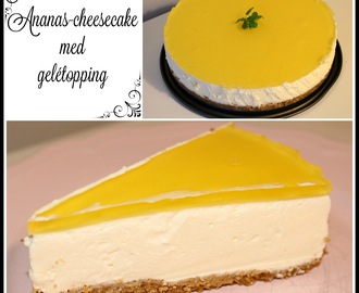 Ananas-cheesecake med gelétopping