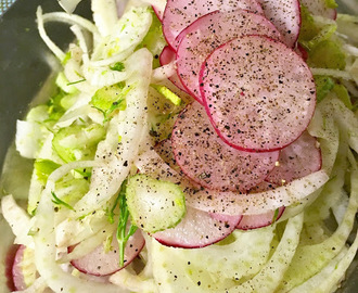 Var dags (gröna) mat - Sallad med fänkål och rädisor