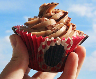 Himmelska browniecupcakes med nougatfrosting!