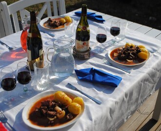 Boeuf bourguignon i sommarvärmen