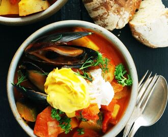 Bouillabaisse med rouille + bakom kulisserna