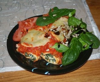 Cannelloni med ricotta, spenat och parmesan