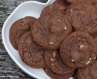 Chocolate chip cookies med vit choklad