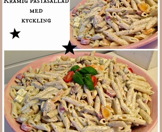 Krämig pastasallad med kyckling