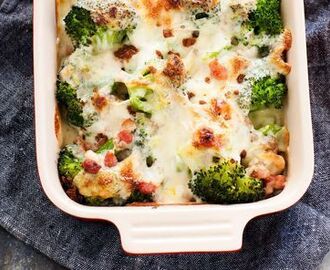 Broccoligratäng med pancetta