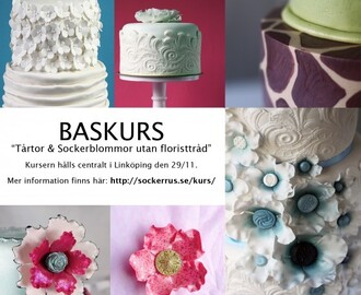 Baskurs – Tårtor & Sockerblommor