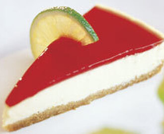 LIMECHEESECAKE MED JORDGUBBAR