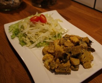 Peanut butter and curry stew with a choice!