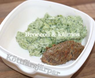 Köttfärsjärpar med broccoli & blomkålsmos