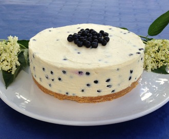 Blåbär- & Vitchokladcheesecake