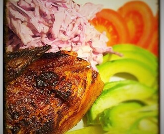 Lchf ugnsstekt kyckling med Coleslaw