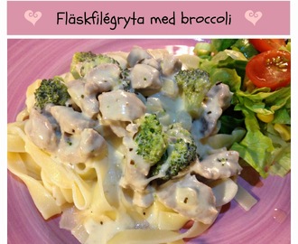 Fläskfilé gryta med broccoli