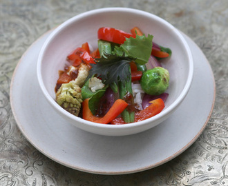 Nästan vegetarisk wok med svart bönsås