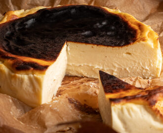 Basque burnt cheesecake - Matrecept.se