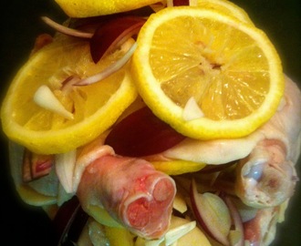 Gårdagens middag - Grillad citronkyckling med honungsglaze.