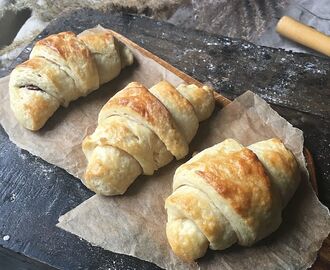 Croissants på hemgjord smördeg