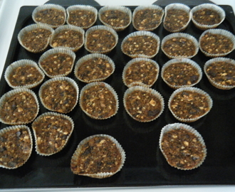 Muffins med choklad, nötter och kanel