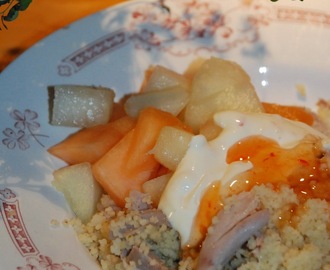 Grillad kyckling med couscous och sweetchilisås