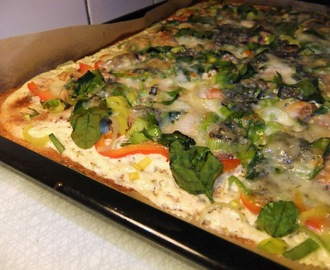 Ostig söndagslyx: Pizza Bianco (vegetarisk)