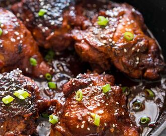 Spicy Korean Chicken Thighs in Gochujang Sauce | Recipe | Spicy korean chicken, Korean chicken, Gochujang sauce