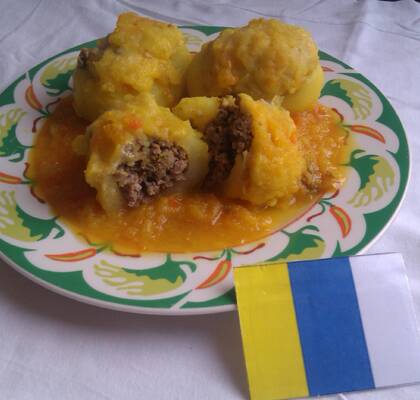 Köttfärsfylld potatis.    Papas Rellena