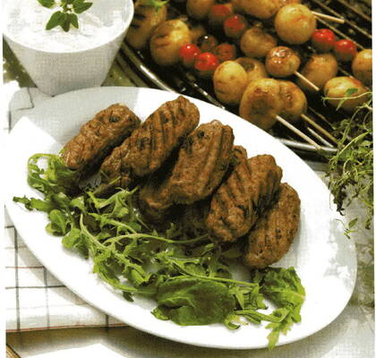 Kebab med ört- och vitlökssås