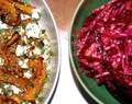 Salat af grillet butternut squash med ristet boghvede, feta og krydderurter (glutenfri)