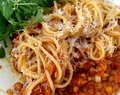 Spaghetti med vegetarbolognese – Maj-Britt Aagaard