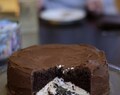 Sjokoladekake med marengsbunn