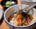 Salt lax och ris i buljong - Ochazuke (お茶漬け)