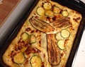 Lasagne med zucchini, aubergine och linser